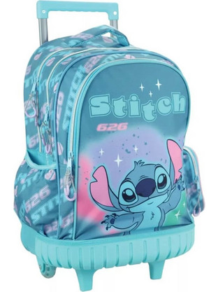 Gim Stitch Σχολική Τσάντα Τρόλεϊ Δημοτικού Τιρκουάζ 342-03078