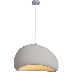 Sunlight AURORA-P-500 Κρεμαστό Φωτιστικό Οροφής Καμπάνα Μονόφωτο E27 Λευκό Φ50x180cm