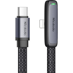 Mcdodo CA-3350 Braided Angle 90° Flat USB-C to Lightning Cable 36W 1.2m Black