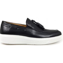 Versace 19V69 Ανδρικά Μοκασίνια Loafers Δερμάτινα Μαύρα YO-T25619
