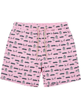 Mc2 Saint Barth Road To Forte 21 Ανδρικό Μαγιό Σορτς με Σχέδια Ροζ LIG0003-08082L