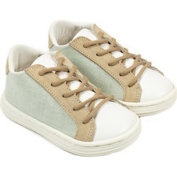 Babywalker Βαπτιστικά Sneakers για Αγόρι Ανατομικά Πράσινο Mint Μπεζ BS3039