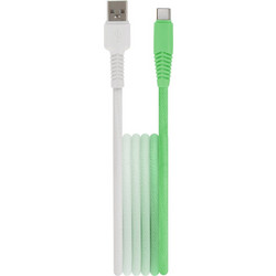 Setty KGA-C-1.5320 Braided USB-A to USB-C 1.5m White Mint Green