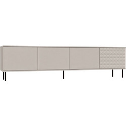 PoliHome Έπιπλο Τηλεόρασης Μοριοσανίδα Μπεζ Μ200xΠ40xΥ54cm Leo 200 163149119