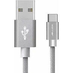 Jellico GS-10 Braided USB-A to USB-C 1m Silver