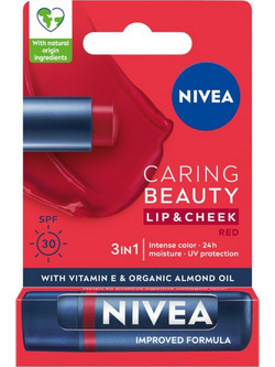 Nivea Caring Beauty Red Lip Balm 4.8gr