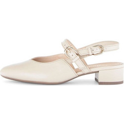Gabor Γόβες Slingback Δερμάτινες με Χοντρό Χαμηλό Τακούνι Μπεζ 81524-22