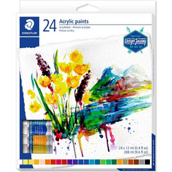 Staedtler Σετ Ακρυλικά Χρώματα Ζωγραφικής 12ml 24τμχ