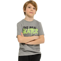 BodyTalk Παιδικό T-Shirt Κοντομάνικο Γκρι Lime 1261-754628-00509