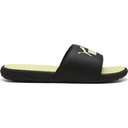 Puma Παιδικές Παντόφλες Καλοκαιρινές Μαύρες Lime 390881-51
