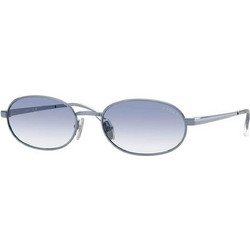 Vogue VO4353S 521419 Ανδρικά Γυαλιά Ηλίου Οβάλ Μεταλλικά Ασημί με Μπλε Φακό