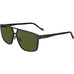 Zeiss ZS24547SP-325 Ανδρικά Γυαλιά Ηλίου Aviator Κοκάλινα Μαύρα με Πράσινο Φακό
