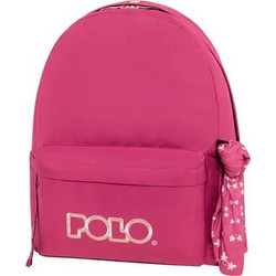 Polo Original Double Scarf Σχολική Τσάντα Πλάτης Γυμνασίου - Λυκείου Φούξια 901135-4438