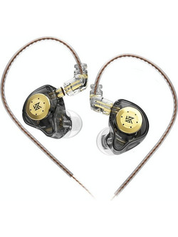 KZ EDX Pro Ακουστικά Ψείρες In-Ear Dynamic Μαύρα Διαφανή