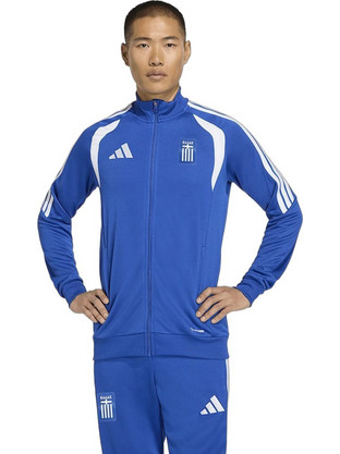 Adidas Ανδρική Ζακέτα Φούτερ με Φερμουάρ Μπλε JY7210