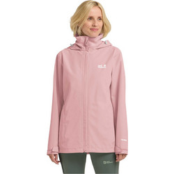 Jack Wolfskin Γυναικείο Μπουφάν Χειμωνιάτικο Softshell Μακρύ Αδιάβροχο Ροζ A63902-H0110