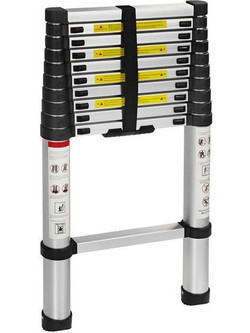Kraft & Dele KD-4073 Τηλεσκοπική Σκάλα Αλουμινίου Με 11 Σκαλοπάτια KD-4073