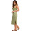 Roxy Good Keepsake Midi Καλοκαιρινό Καθημερινό Φόρεμα Πράσινο ERJKD03442-GLD0