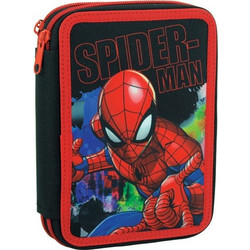Gim Spider-Man Κασετίνα Γεμάτη με 2 Θήκες Μαύρη Κόκκινη 337-13100