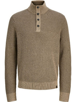 Jack & Jones Ανδρική Πλεκτή Μπλούζα με Κουμπιά Καφέ 12278965
