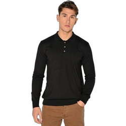Sogo Ανδρική Μπλούζα Polo Μακρυμάνικη Μαύρη 23539-892-932