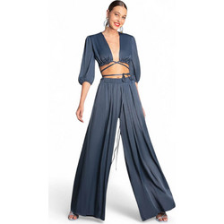 Moutaki Γυναικείο Καλοκαιρινό Crop Top Ανθρακί 25.01.82