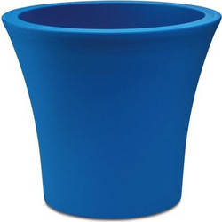 Plastona City 25 Γλάστρα Στρογγυλή Πλαστική Μπλε 25x22cm 10.11.0042