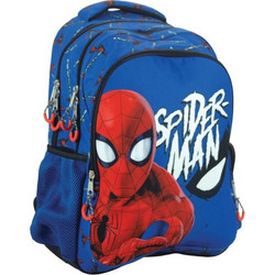 Gim Spiderman Σχολική Τσάντα Πλάτης Δημοτικού Μπλε 337-11031