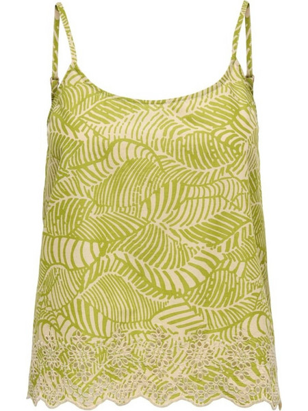 Only Γυναικείο Καλοκαιρινό Top Βαμβακερό Lime 15313172