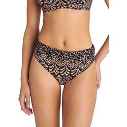 BLU4U Boho Life Ψηλόμεσο Bikini Slip Μαύρο Ταμπά 26365575-02