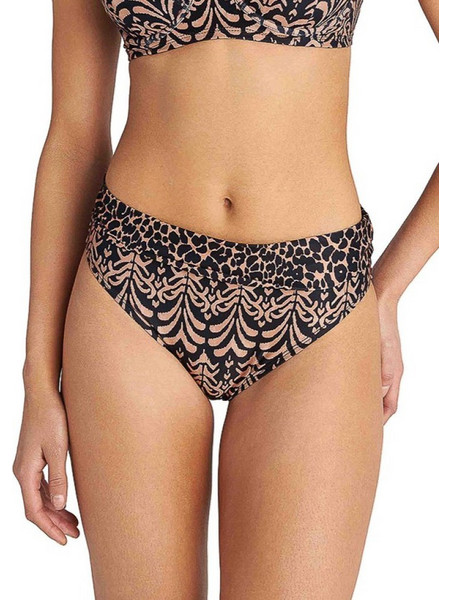 BLU4U Boho Life Ψηλόμεσο Bikini Slip Μαύρο Ταμπά 26365575-02