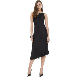 Access Midi Φόρεμα για Γάμο / Βάπτιση Σατέν Μαύρο Y25-2000