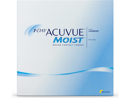 Acuvue Moist Ημερήσιοι Φακοί Επαφής Υδρογέλης 90τμχ