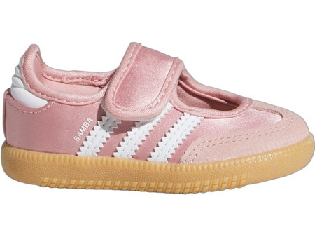 Adidas Samba Jane Παιδικές Μπαλαρίνες Πάνινες Ανατομικές με Σκρατς Ροζ KJ9992