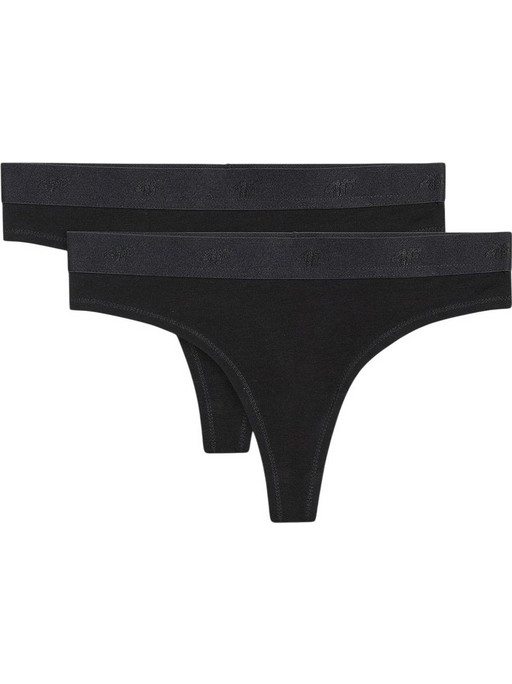 4F Γυναικεία String Μαύρα 2Pack 4FWMM00UPTSF040-20S