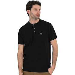 Double Ανδρική Μπλούζα Polo Κοντομάνικη Μαύρη 261PS-3083