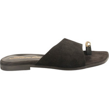 Sante Γυναικεία Σανδάλια Suede Μαύρα 26-284-01