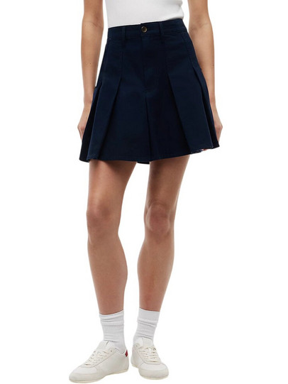 Tommy Jeans Μίνι Φούστα Υφασμάτινη Ψηλόμεση Πλισέ Navy Μπλε DW0DW23149-C1G
