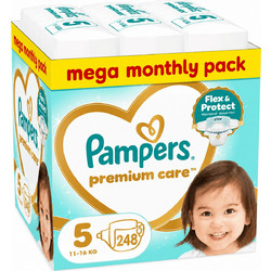 Pampers Premium Care Monthly Pack Πάνες No5 11-16kg 248τμχ