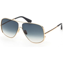Max Mara MM0190-30P Ανδρικά Γυαλιά Ηλίου Aviator Μεταλλικά Χρυσά με Μπλε Φακό