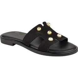 Υφαντίδης Γυναικεία Σανδάλια Suede Μαύρα 120046