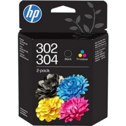 HP 302 304 B/C/M/Y Πακέτο 2 Μελανιών Εκτυπωτή Inkjet