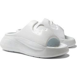 Lacoste Croco 3.0 Γυναικείες Παντόφλες Καλοκαιρινές Flatforms Αντιολισθητικές Λευκές 45CFA0004-21G