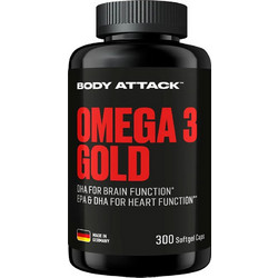 Body Attack Omega 3 Gold Ιχθυέλαιο 300 Μαλακές Κάψουλες