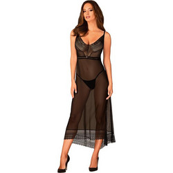 Obsessive Estiqua Sexy Babydoll See Through με Δαντέλα Μαύρο 5901688238394