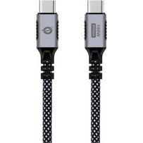 Conceptronic Braided USB-C to USB-C 100W 1.2m Black ETTA07B12