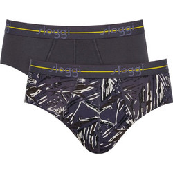 Sloggi Start Ανδρικά Σλιπ Βαμβακερά Ανθρακί 2Pack 10206949-M032