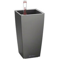 Lechuza Mini-Cubi Αυτοποτιζόμενη Γλάστρα Εσωτερικού Χώρου Τετράγωνη Πλαστική Ανθρακί 9.5x9.5x18.5cm 18123