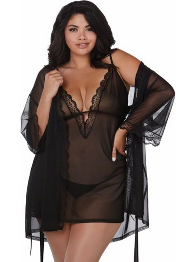 Dreamgirl Sexy Babydoll See Through με Δαντέλα Μαύρο 888368305728
