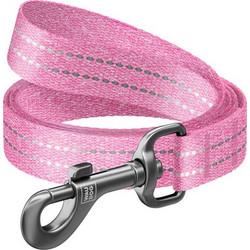 Waudog Reflective Λουρί Σκύλου 5m x 15mm Ροζ